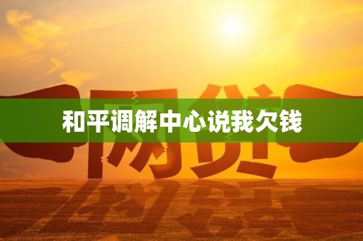 和平调解中心说我欠钱