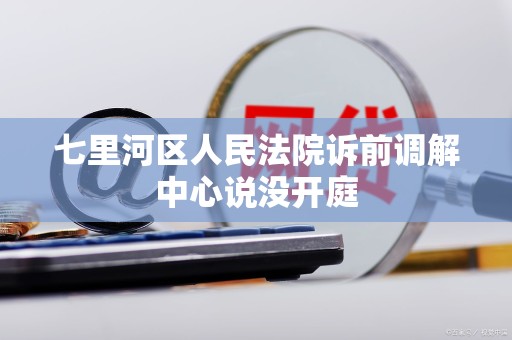 七里河区人民法院诉前调解中心说没开庭 七里河区人民法院诉前调解中心说没开庭