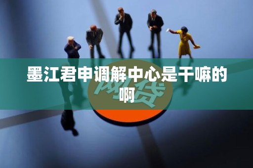 墨江君申调解中心是干嘛的啊 墨江君申调解中心是干嘛的啊