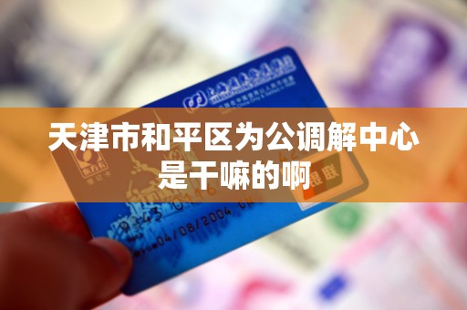 天津市和平区为公调解中心是干嘛的啊