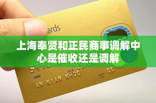 上海奉贤和正民商事调解中心是催收还是调解 上海奉贤和正民商事调解中心是催收还是调解