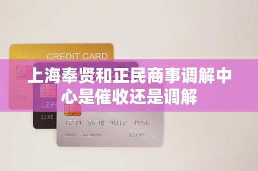 上海奉贤和正民商事调解中心是催收还是调解 上海奉贤和正民商事调解中心是催收还是调解