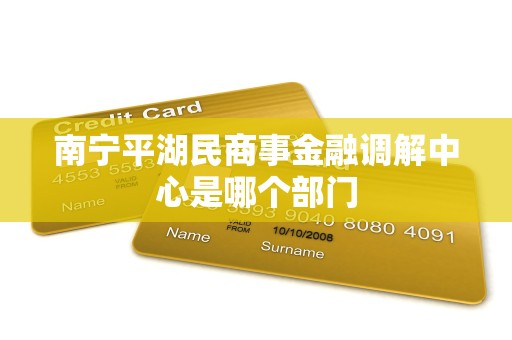 南宁平湖民商事金融调解中心是哪个部门