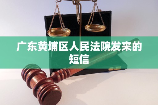 广东黄埔区人民法院发来的短信
