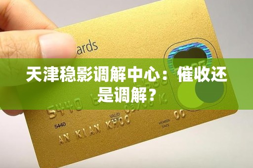 天津稳影调解中心:催收还是调解? 天津稳影调解中心:催收还是调解?