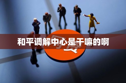 和平调解中心是干嘛的啊 和平调解中心是干嘛的啊