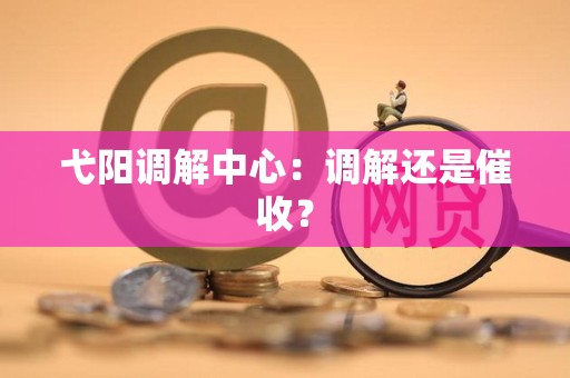 弋阳调解中心：调解还是催收？
