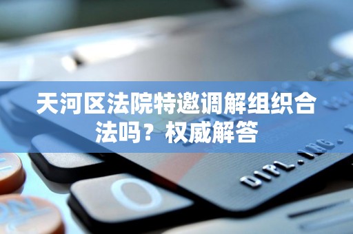 天河区法院特邀调解组织合法吗？权威解答