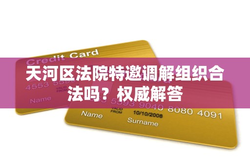 天河区法院特邀调解组织合法吗？权威解答