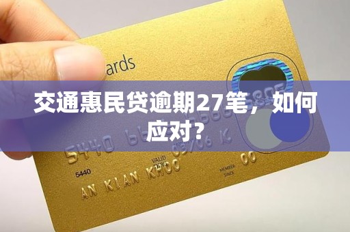交通惠民贷逾期27笔,如何应对? 交通惠民贷逾期27笔,如何应对?