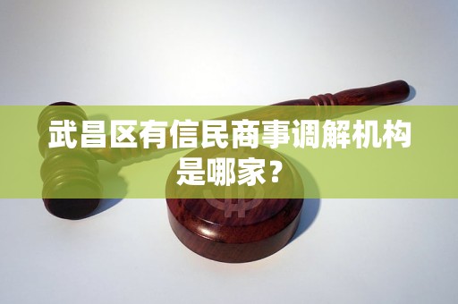 武昌区有信民商事调解机构是哪家? 武昌区有信民商事调解机构是哪家?