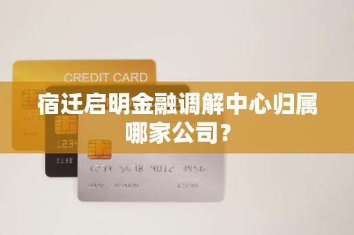 宿迁启明金融调解中心归属哪家公司？