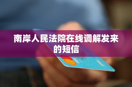 南岸人民法院在线调解发来的短信