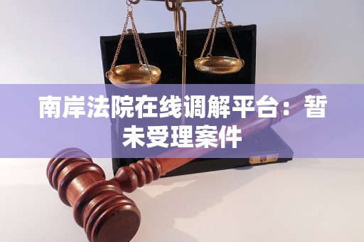 南岸法院在线调解平台：暂未受理案件