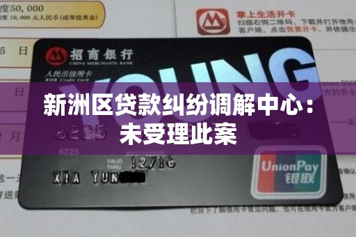 新洲区贷款纠纷调解中心：未受理此案