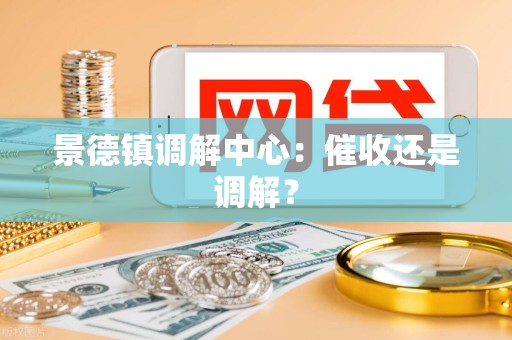 景德镇调解中心:催收还是调解? 景德镇调解中心:催收还是调解?