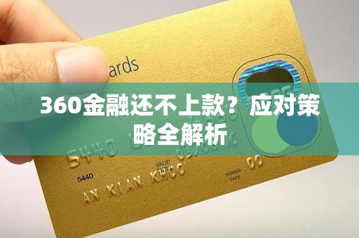 360金融还不上款?应对策略全解析 360金融还不上款?应对策略全解析