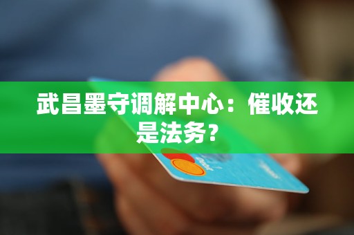 武昌墨守调解中心：催收还是法务？