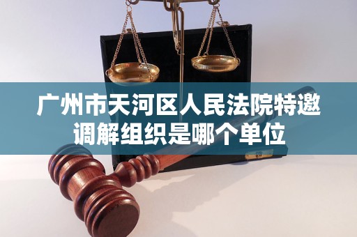 广州市天河区人民法院特邀调解组织是哪个单位