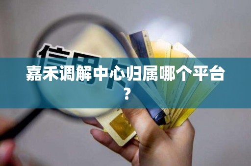 嘉禾调解中心归属哪个平台？