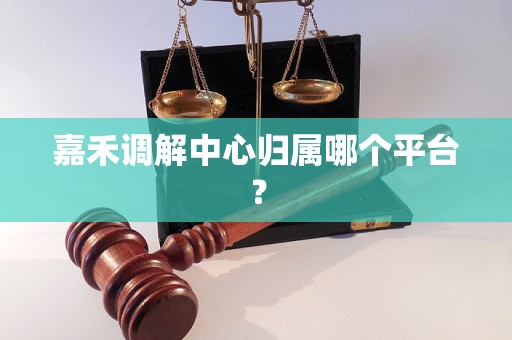 嘉禾调解中心归属哪个平台？
