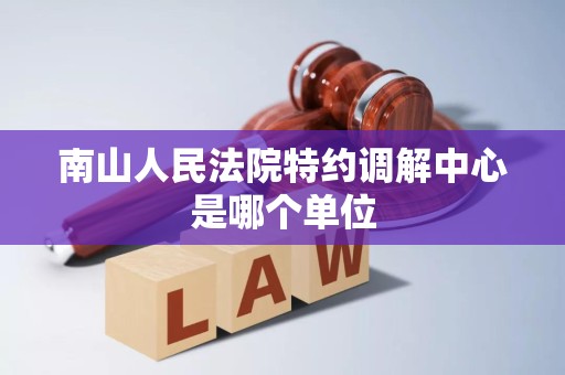 南山人民法院特约调解中心是哪个单位