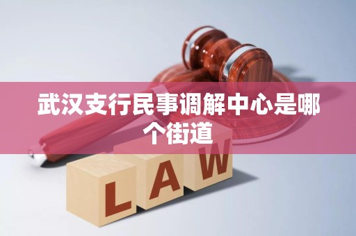 武汉支行民事调解中心是哪个街道
