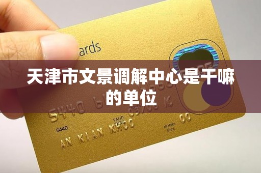 天津市文景调解中心是干嘛的单位