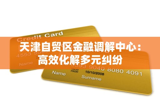 天津自贸区金融调解中心：高效化解多元纠纷