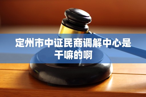 定州市中证民商调解中心是干嘛的啊 定州市中证民商调解中心是干嘛的啊