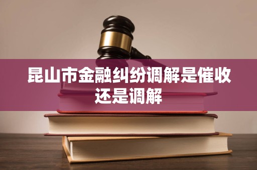 昆山市金融纠纷调解是催收还是调解