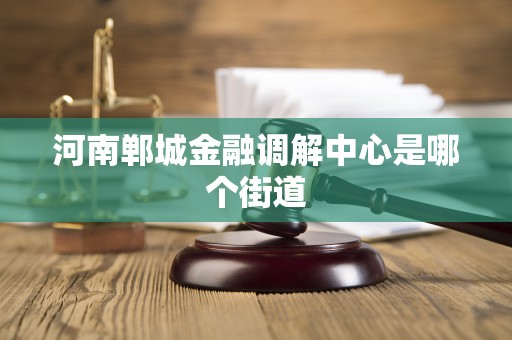 河南郸城金融调解中心是哪个街道