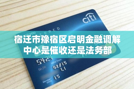 宿迁市豫宿区启明金融调解中心是催收还是法务部
