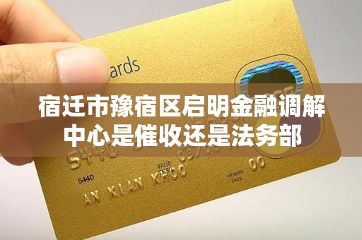 宿迁市豫宿区启明金融调解中心是催收还是法务部