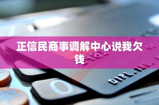 正信民商事调解中心说我欠钱 正信民商事调解中心说我欠钱