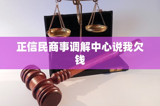 正信民商事调解中心说我欠钱