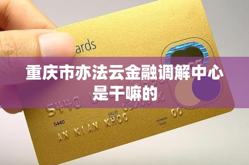 重庆市亦法云金融调解中心是干嘛的