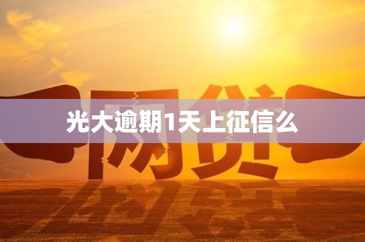 光大逾期1天上征信么