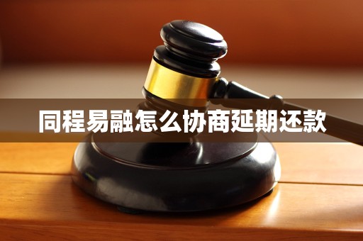 同程易融怎么协商延期还款