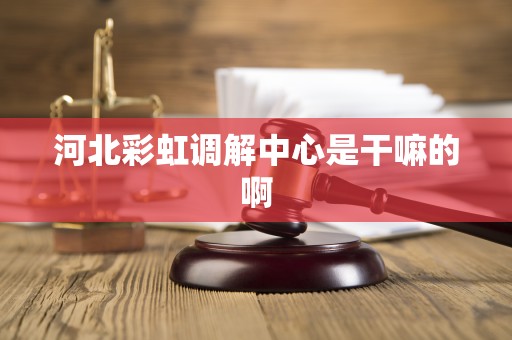 河北彩虹调解中心是干嘛的啊 河北彩虹调解中心是干嘛的啊