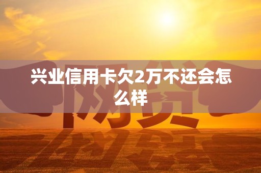 兴业信用卡欠2万不还会怎么样