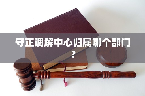 守正调解中心归属哪个部门？