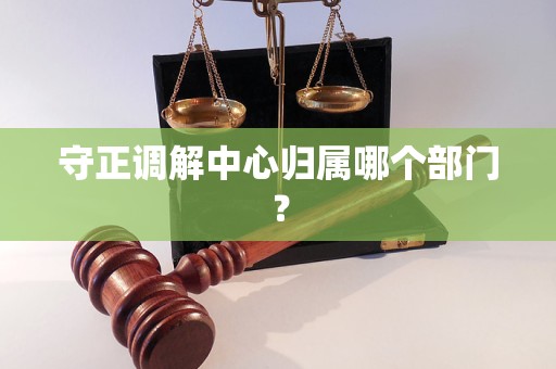 守正调解中心归属哪个部门？