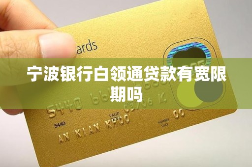 宁波银行白领通贷款有宽限期吗