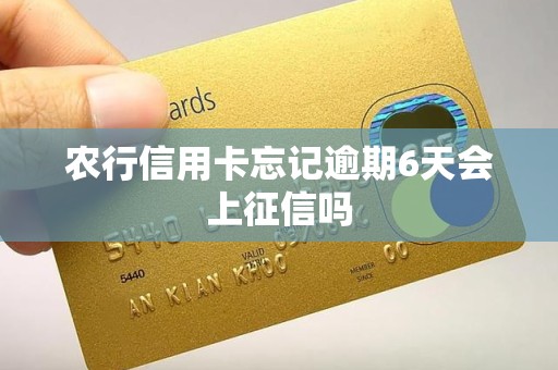 农行信用卡忘记逾期6天会上征信吗 农行信用卡忘记逾期6天会上征信吗