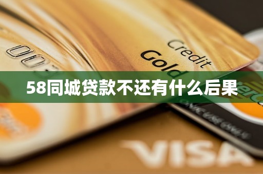 58同城贷款不还有什么后果