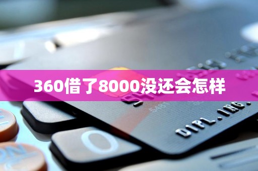 360借了8000没还会怎样 360借了8000没还会怎样