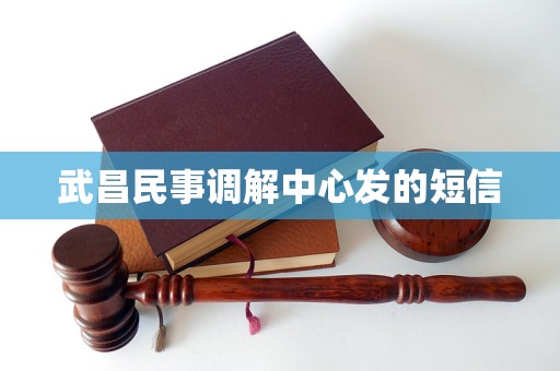 武昌民事调解中心发的短信