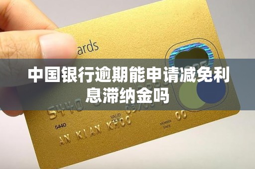 中国银行逾期能申请减免利息滞纳金吗