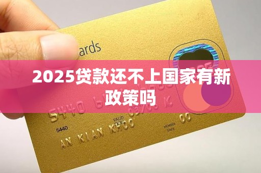2025贷款还不上国家有新政策吗